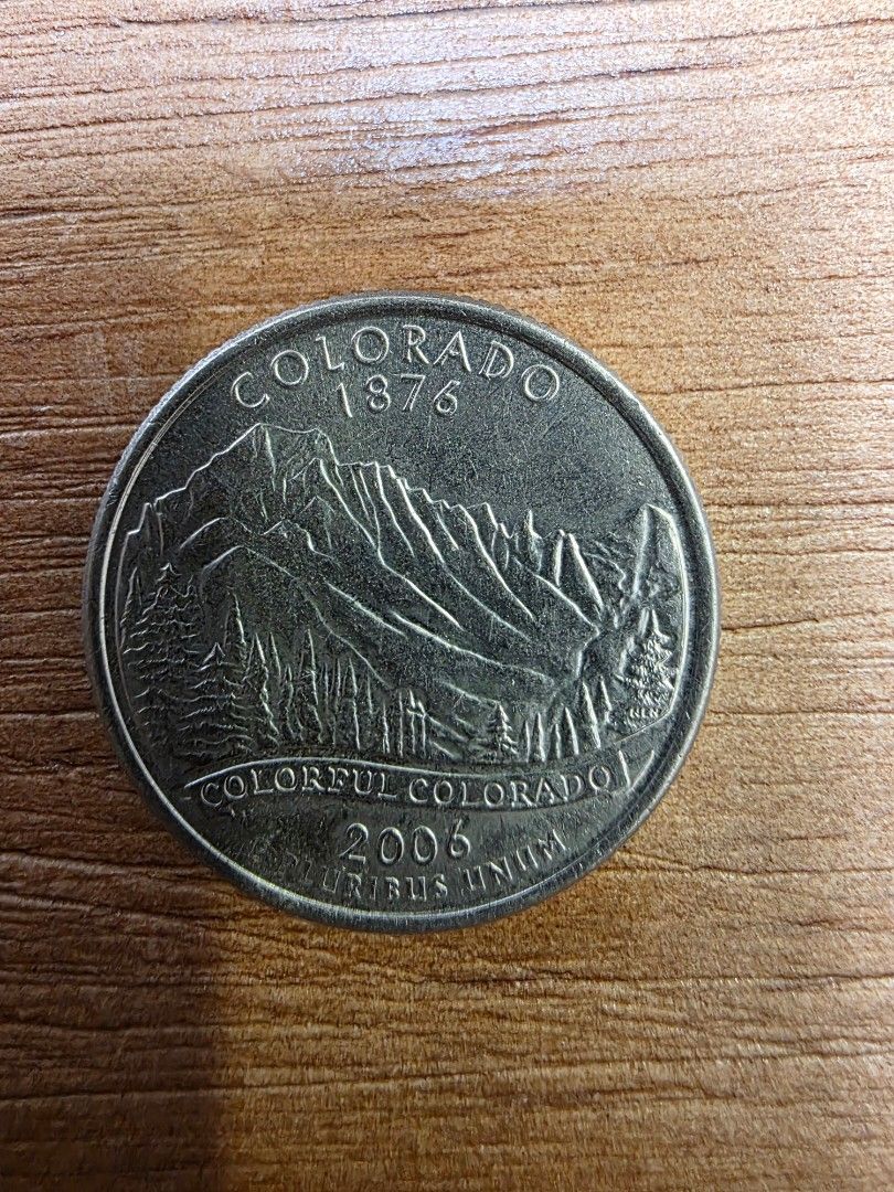 美國50州25美分紀念幣Colorado 2006, Connecticut 1999, District of Columbia 2009,  Delaware 1999, 興趣及遊戲, 收藏品及紀念品, 錢幣- Carousell
