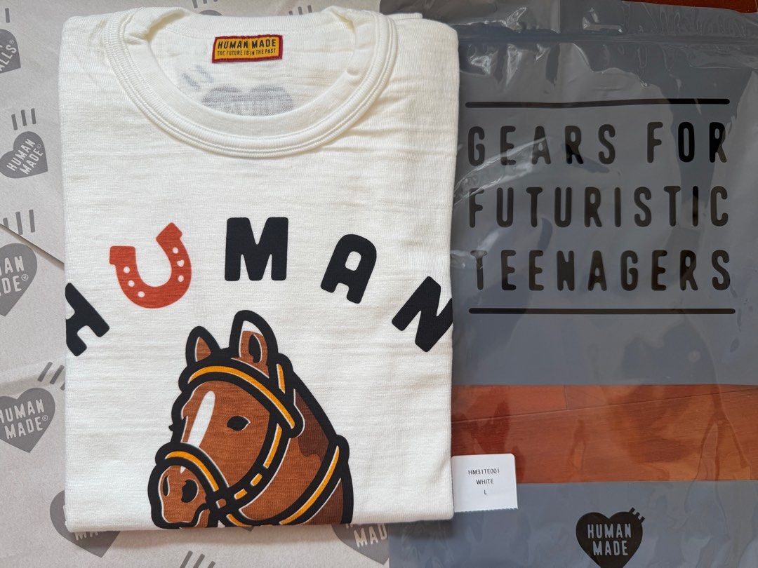 現貨) 2026 Human Made 馬年短袖白色Tee Year of the Horse Graphic