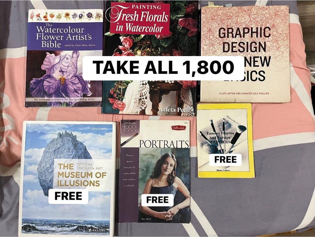 ART BOOKS TAKE ALL (Category: Storybooks) located in Cavite. Submitted by strawberryblossom (Listing ID 1412837193, Image 1). Description: Art books watercolor Take all for 1,800 With free 3 books Gcash /BPI Lalamove around Sampaloc Manila.