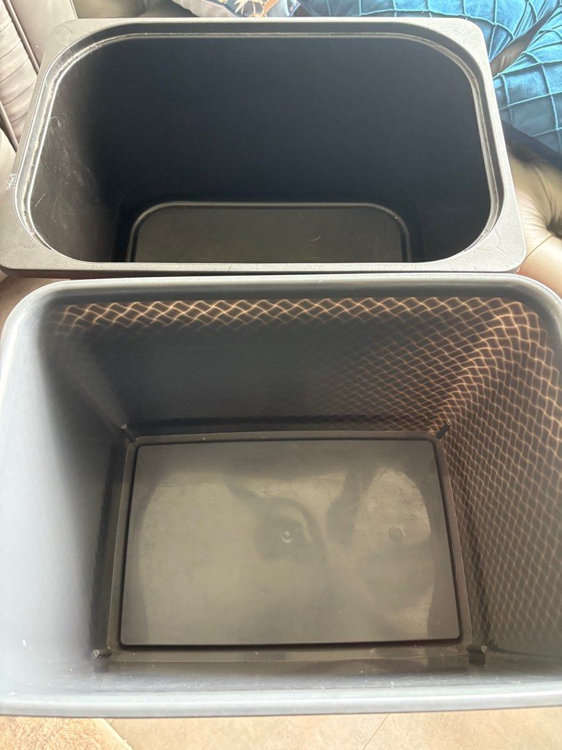 black rectangular storage bin( large) (Category: Storage & Organization) located in Singapore. Submitted by onlymemay (Listing ID 1412735636, Image 3). Description: Good condition good for storage $3 each.