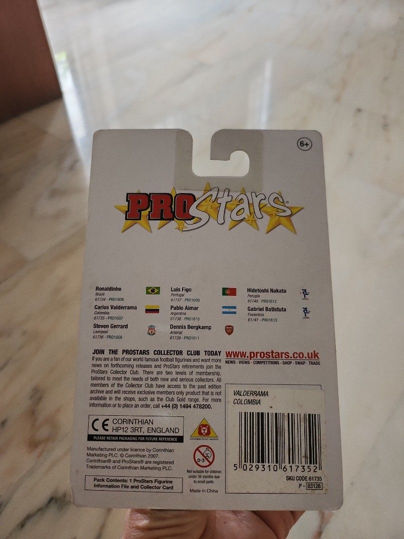 Colombia Carlos Valderrama Classic Prostars Corinthian Figurine
