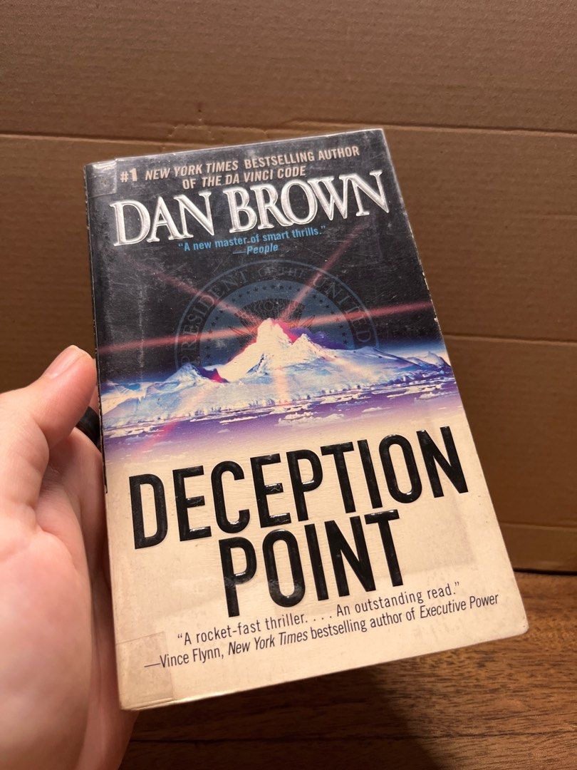 Dan Brown Deception Point (Category: Storybooks) located in Pasig City. Submitted by shadow53529 (Listing ID 1412729209, Image 1). Description: Deception Point by Dan Brown - Paperback, mmpb - Condition: Spine intact, pages intact and shows browning *️⃣ Payment first, no COD MOP: GCash, Maya, BPI, BDO Shipping: J&T.