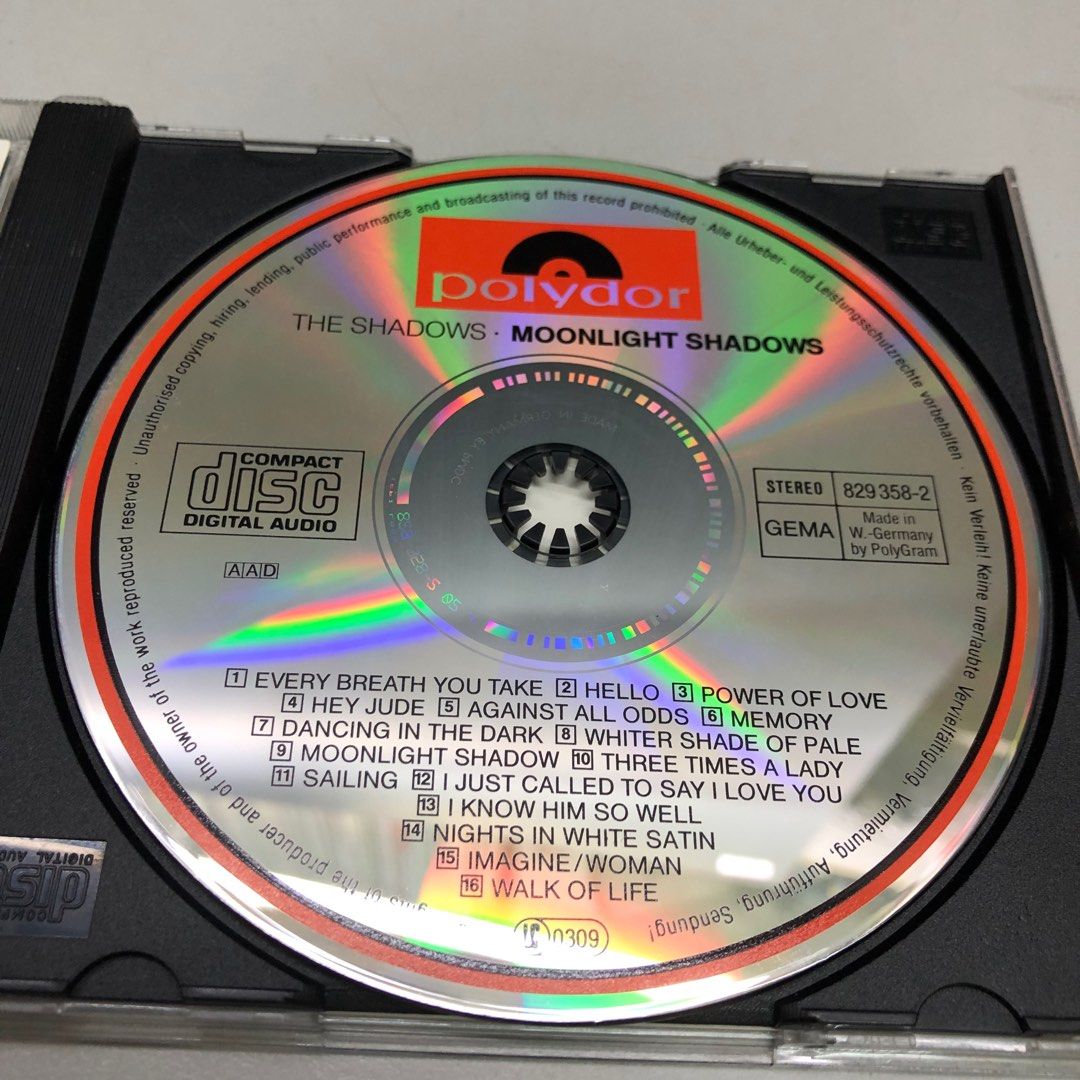 (Eng Cd) The Shadows- Moonlight shadows/ made in W. Germany, Hobbies ...