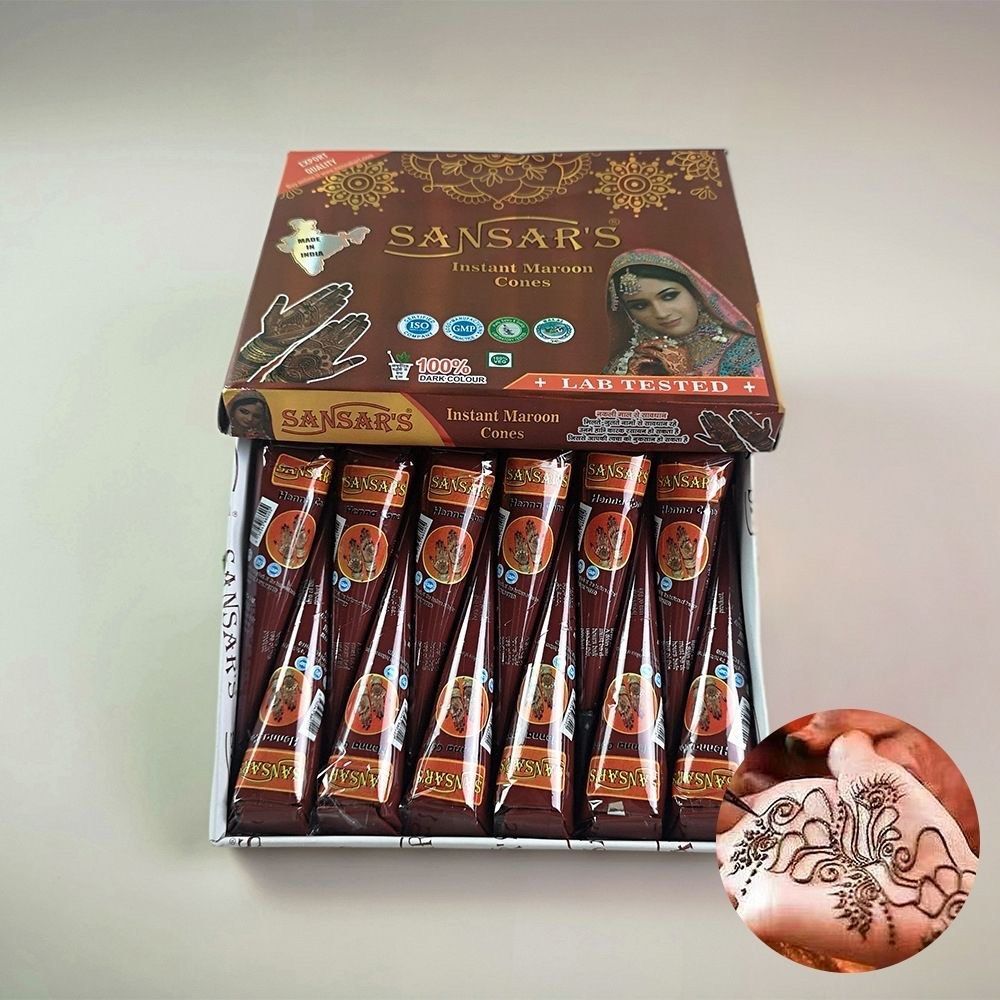 Henna cones （分類：指甲美容＆其他）位於 Hong Kong。 由 chicwhirlyyy_ 提交（商品編號 1412780224，圖片 3）。簡介： Henna cones is like a temporary tattoo for a week it will far away by the time and depends on how may times you wash your hand 海娜膏栗色棕红色纹身图案防水手掌模板果汁手背海纳彩绘印度爆款。
