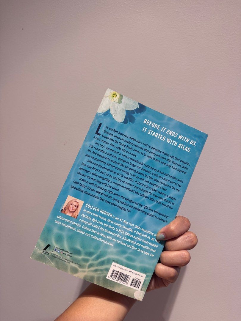 It Starts With Us by Colleen Hoover (Category: Storybooks) located in Makati City. Submitted by extra.mm (Listing ID 1412837449, Image 3). Description: - "It Starts With Us" by Colleen Hoover (Paperback) - Sequel to "It Ends With Us" Rfs: Decluttering.
