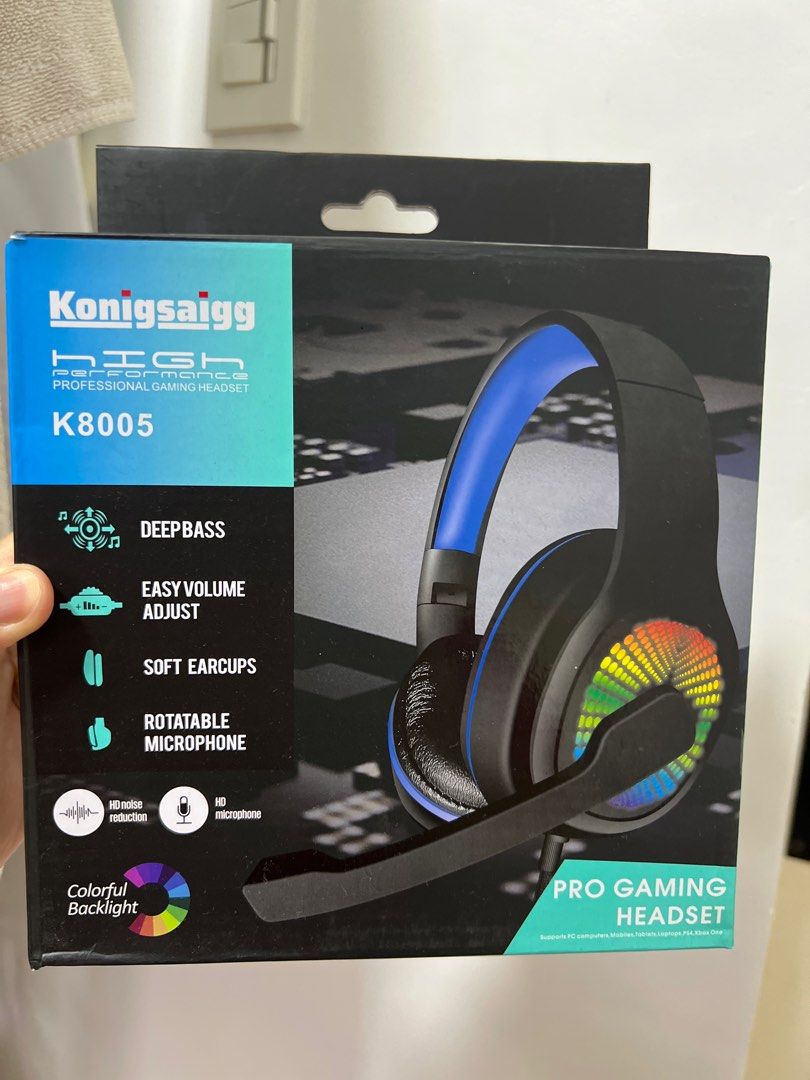Konigsaigg K8005 Pro Gaming Headset (Category: Headphones & Headsets) located in Manila. Submitted by bingnthings (Listing ID 1412778529, Image 1). Description: .