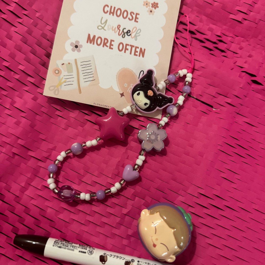 Kuromi Bead Phone Charm (Category: Charms) located in Bulacan. Submitted by pamdcf (Listing ID 1412734530, Image 1). Description: Kuromi phone charm - Adds a cute touch to your phone or accessories - Perfect gift for Sanrio fans! NO COD pay now ship tomorrow Mop: gcash Mod: jnt/lalamove.