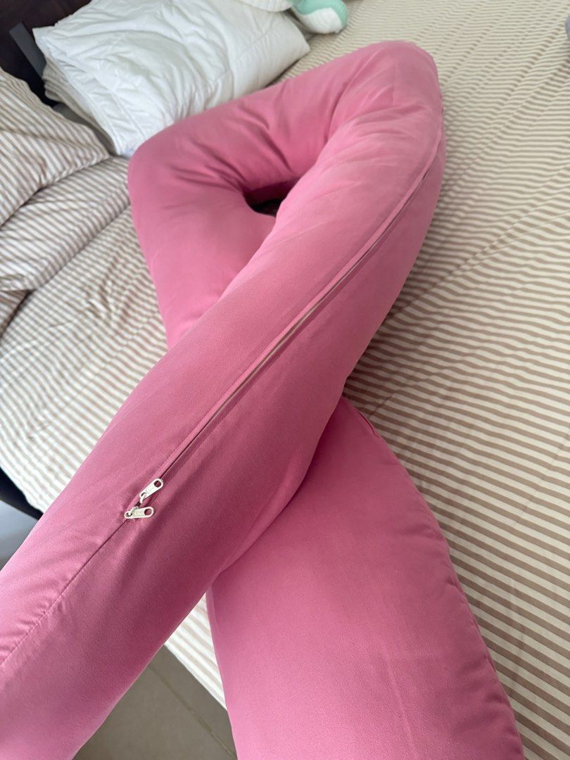 OMG PH U-Shaped Pregnancy Pillow (Category: Bedding & Towels) located in Pasay City. Submitted by decluttering_mom_2026 (Listing ID 1412741665, Image 2). Description: - OMG PH U-shaped pregnancy pillow - with free pink cover with two zipper for easy cleaning - Provides support for back and belly - Ideal for expectant mothers SRP 1,799; used for only 2 months Location: Taft, Pasay.