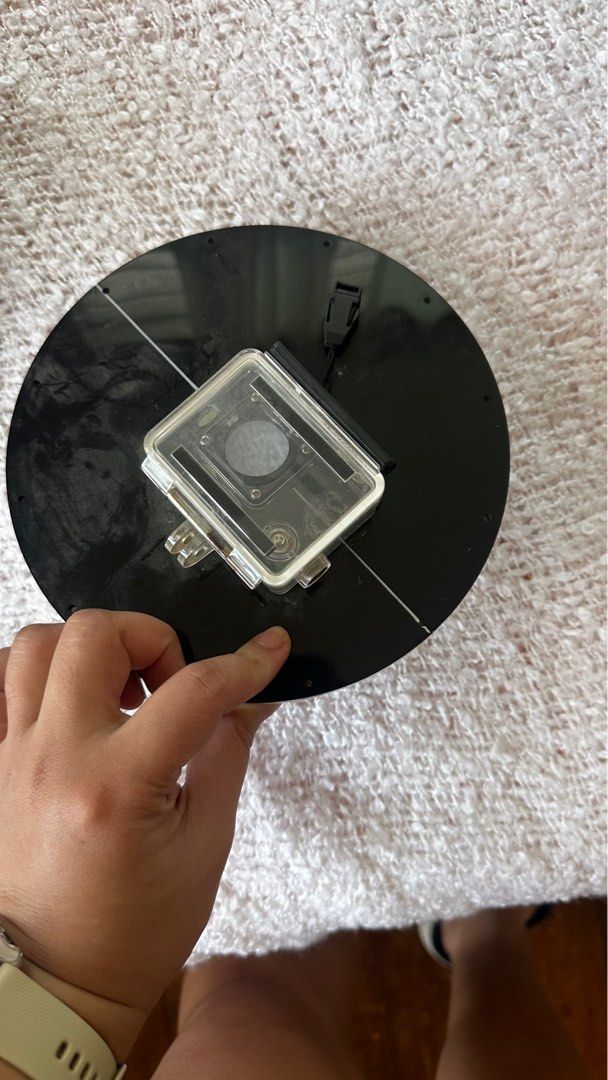 Underwater Dome for GoPro (Category: Other Photography Accessories) located in Quezon City. Submitted by arvela (Listing ID 1412726594, Image 2). Description: - Underwater dome for GoPro cameras - Clear, spherical lens - Black base - Includes housing for GoPro - Sealed with a red gasket - Secure closure with multiple screws - Designed for underwater photography and videography.