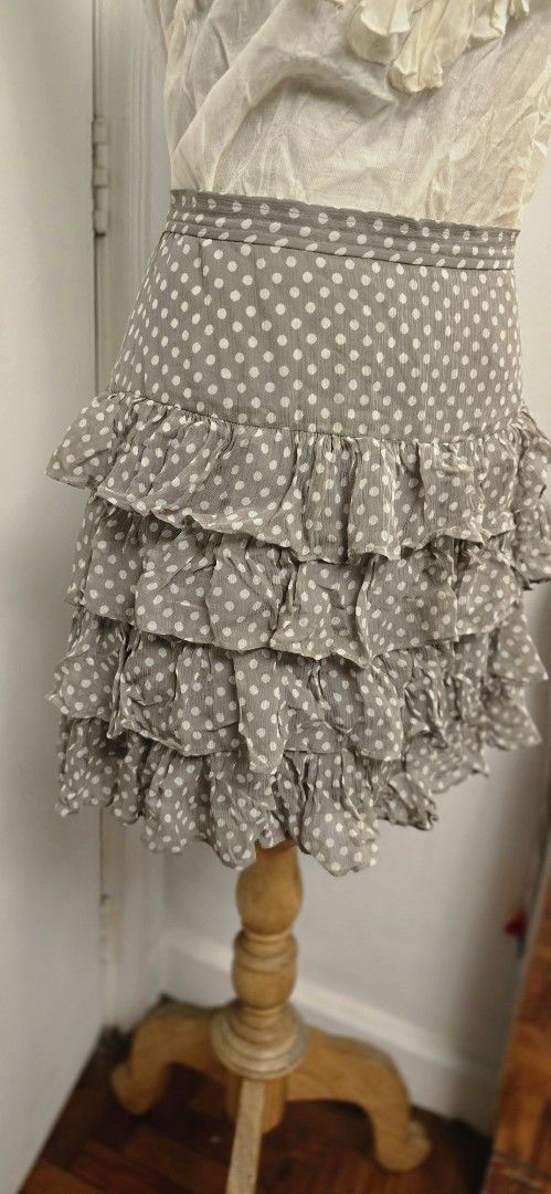 Vintage Polka Dot Ruffle skirt (Category: Dresses) located in Manila. Submitted by foxydivas (Listing ID 1412825101, Image 3). Description: can fit small- medium bought in U.S. good quality material worn once.