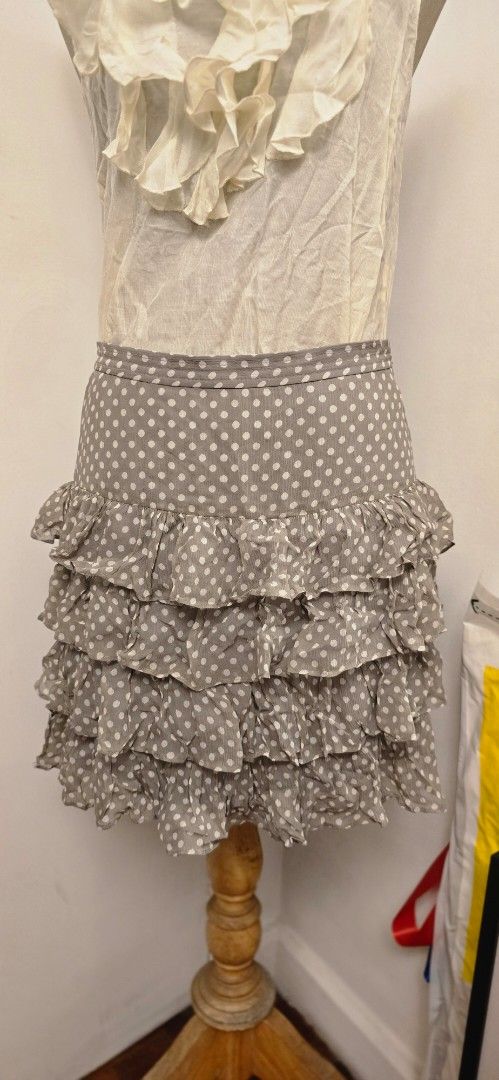 Vintage Polka Dot Ruffle skirt (Category: Dresses) located in Manila. Submitted by foxydivas (Listing ID 1412825101, Image 1). Description: can fit small- medium bought in U.S. good quality material worn once.
