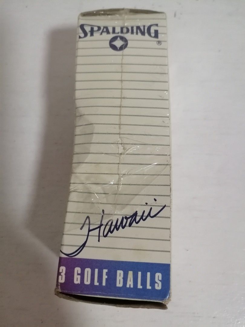VINTAGE SPALDING HAWAII GOLFBALLS (Category: Golf) located in San Mateo. Submitted by arrowscrap_delight (Listing ID 1412716012, Image 3). Description: VINTAGE SPALDING HAWAII GOLFBALLS Brand New Made in USA Issue: Damaged Box/Plastic /Packaging 350 + SF.