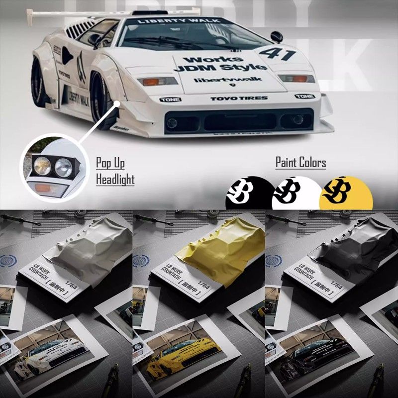 VISION64 Lamborghini Countach LP500 LB-Works Modified White w ...