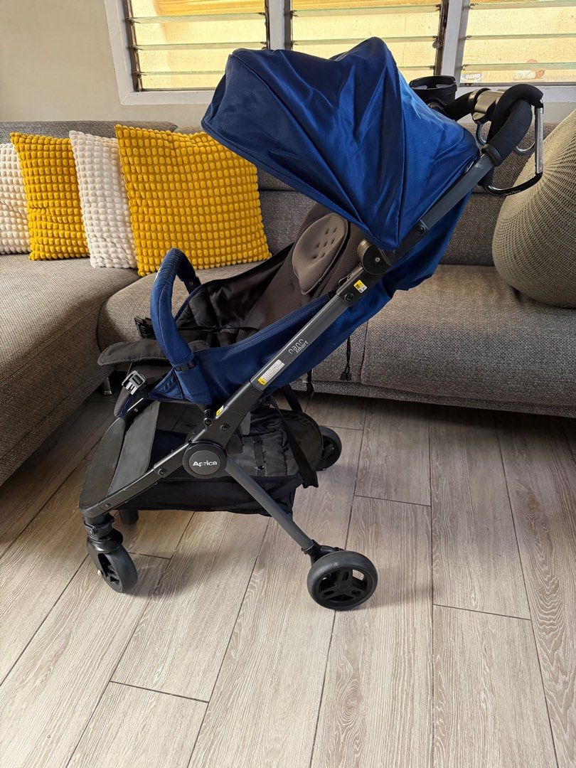 Aprica Nano Smart Stroller with Accessories (Category: Strollers) located in Manila. Submitted by maiserdaz (Listing ID 1407899558, Image 1). Description: PLEASE READ BEFORE SENDING OFFER -No lowballer. Price posted is already low. -24hours reservation only. -Please no joy reserver. Aprica Nano Smart Stroller with Cover + Aprica Rain Cover + Mosquitto Net + Aprica Bottle/Cup Holder + 2 Handle Hooks + ClevaMama Hook + Shoe Clip RFS: Outgrown MOP: 