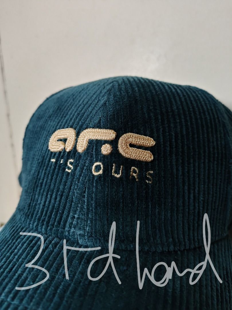 ARC Corduroy Cap 6 Panel Teal and Mustard (Category: Caps & Hats) located in Cavite. Submitted by 3rdhandthings (Listing ID 1407779151, Image 1). Description: - ARC corduroy cap - Brand-new with all inclusions - Embroidered logo - Available colors: Teal, Mustard - Classic six-panel design - Curved brim - Soft corduroy fabric - Comfortable fit - Vintage aesthetic - Only 1 of each color available .