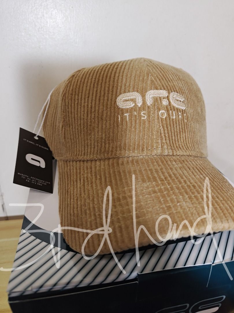 ARC Corduroy Cap 6 Panel Teal and Mustard (Category: Caps & Hats) located in Cavite. Submitted by 3rdhandthings (Listing ID 1407779151, Image 2). Description: - ARC corduroy cap - Brand-new with all inclusions - Embroidered logo - Available colors: Teal, Mustard - Classic six-panel design - Curved brim - Soft corduroy fabric - Comfortable fit - Vintage aesthetic - Only 1 of each color available .