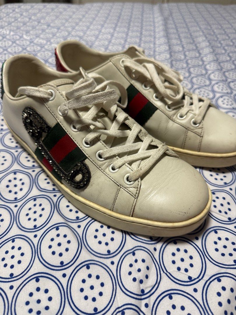 Authentic Gucci leather ace sneakers (US 8) (Category: Sneakers) located in Cavite. Submitted by moriah.17 (Listing ID 1407904842, Image 1). Description: 100% authentic US 8 25cm.