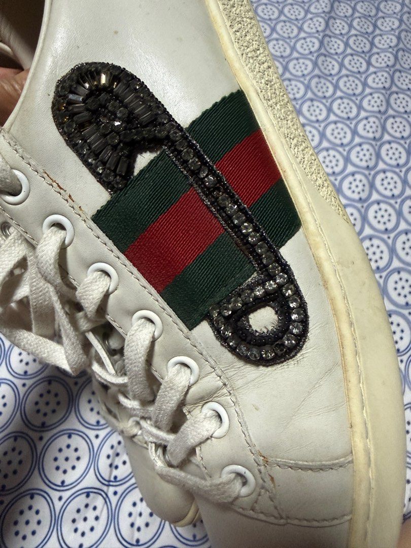 Authentic Gucci leather ace sneakers (US 8) (Category: Sneakers) located in Cavite. Submitted by moriah.17 (Listing ID 1407904842, Image 2). Description: 100% authentic US 8 25cm.