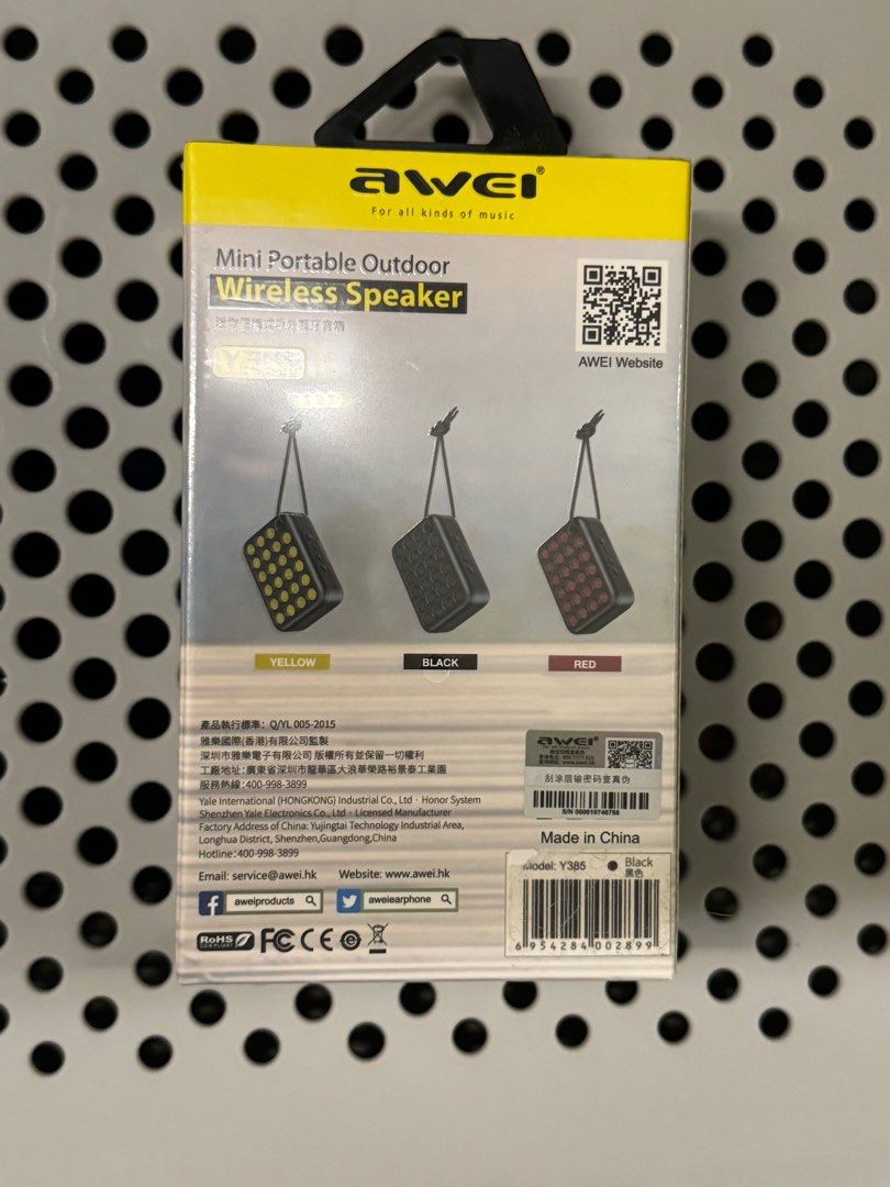 Awei mini portable wireless speaker (Category: Soundbars, Speakers & Amplifiers) located in Quezon City. Submitted by joyeusefille (Listing ID 1407870120, Image 3). Description: .
