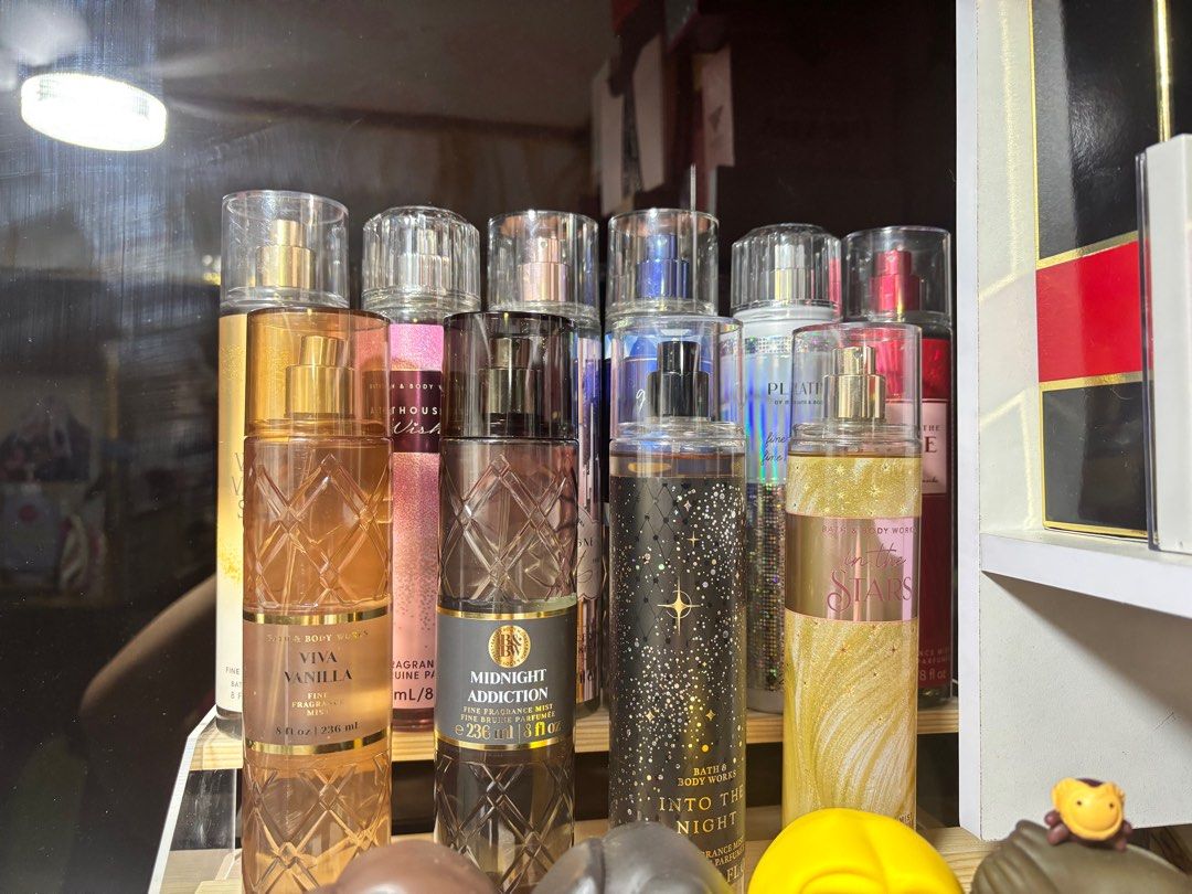 Bath & Body Works Fine Fragrance Mist (Category: Fragrance & Deodorants) located in Marikina City. Submitted by katfiszh (Listing ID 1407864464, Image 2). Description: - Bath & Body Works Fine Fragrance Mists - Available Scents: Warm Vanilla Sugar, A Thousand Wishes, Champagne Toast, Gingham, Platinum, You're The One, Viva Vanilla, Midnight Addiction, Into The Night, and Starlit Night - Size: 236ml / 8 fl oz per bottle - Perfect for daily use or 