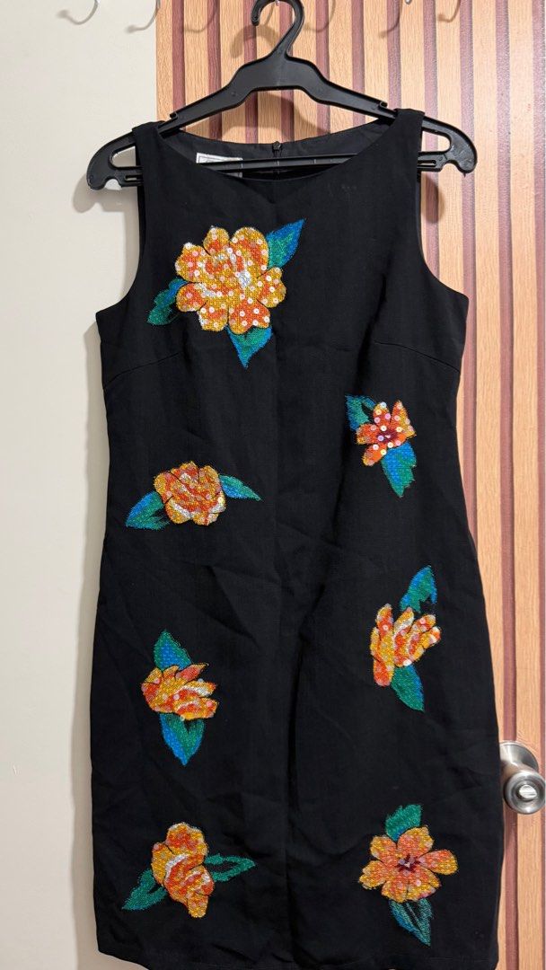 Black Floral Embroidered Dress (Category: Dresses) located in Taguig. Submitted by markaisie (Listing ID 1407898039, Image 1). Description: Maganda to with sequence embroidered Perfect for office ootd .