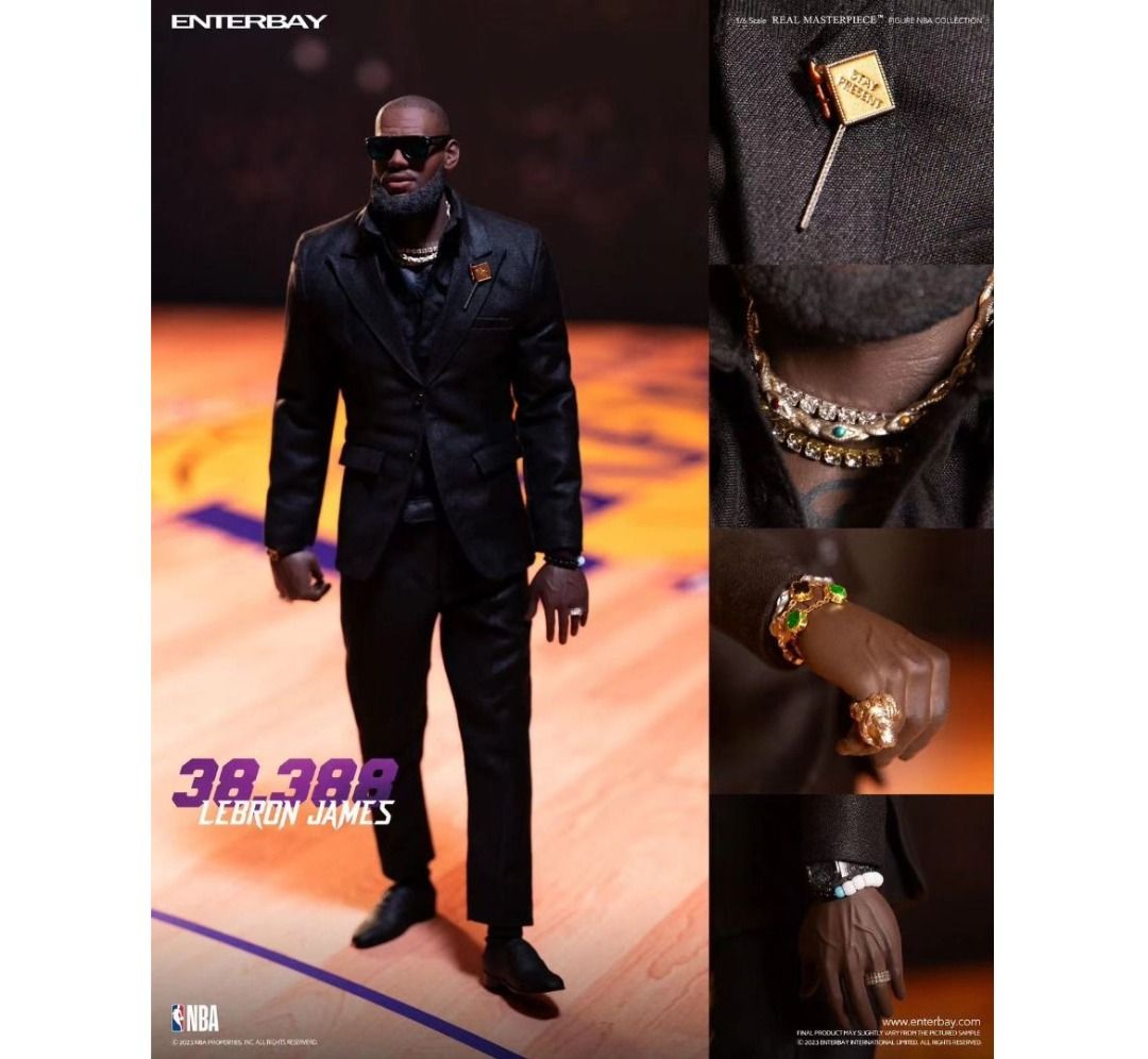 ENTERBAY RM-1090 1/6 NBA Basketball Player LeBron James Movable Action ...