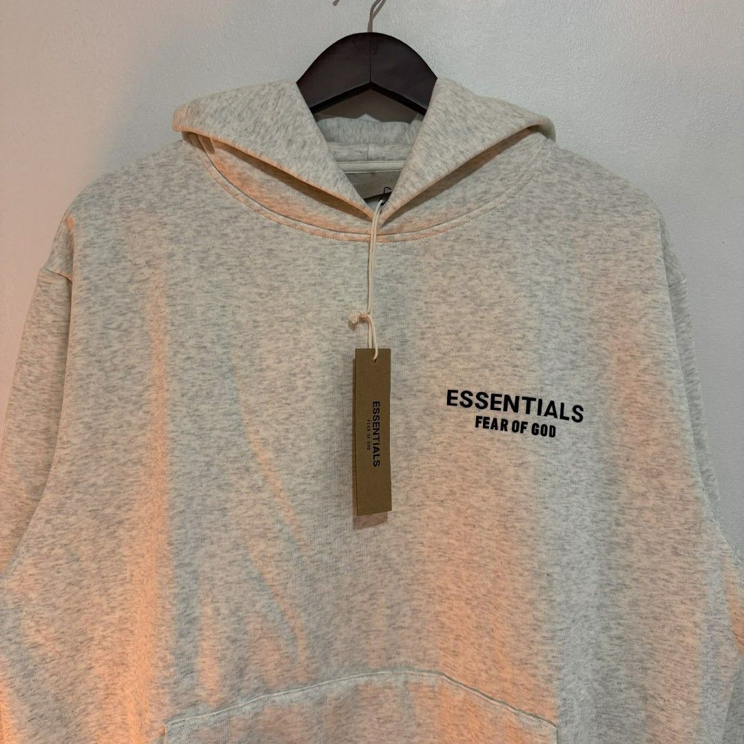 FOG Essential Hoodie OAT GREY: MEDIUM @Lychee_ph_ on ig (Category: Coats, Jackets and Outerwear) located in Pasay City. Submitted by lychee_ph (Listing ID 1407862065, Image 3). Description: Essential Hoodie Medium Oversized Oat Grey Chest width - 25 inches Body length - 27.5 inches Sleeve - 22.5 inches.