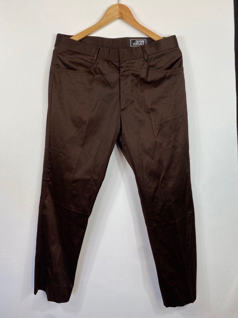 Gianni Versace Couture Brown Pants (Category: Jeans) located in Manila. Submitted by collect__ph (Listing ID 1407765838, Image 1). Description: - Authentic Gianni Versace Couture pants - Color: Brown - Design: Classic - Made in Italy - Size: 50 - Material: 98% Cotton, 2% Elastane - Care: Dry Clean Only.