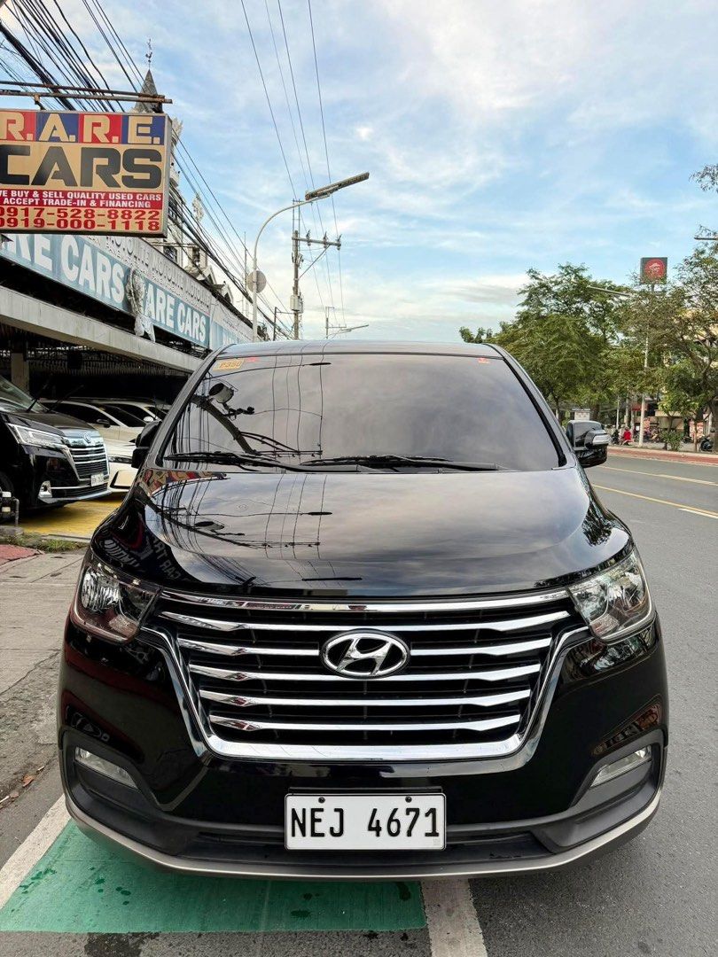Hyundai Starex Platinum H-1 Auto (Category: Used Cars) located in Manila. Submitted by quality_cars (Listing ID 1407917328, Image 1). Description: 2019 Hyundai Starex Platinum H-1 Price: 1.295m ✅ FINANCING IN HOUSE & BANK ✅ TRADE IN ‼️ FULL OPTIONS - Platinum Edition ‼️ CASA MAINTAINED w/ records 2019 LTO Year Model 79tkm+ Mileage Reclining Captain Seats TV/DVD LCD Screen NEW Tires / Upgraded Mags Diesel - Automatic Transmission Spacious Interior