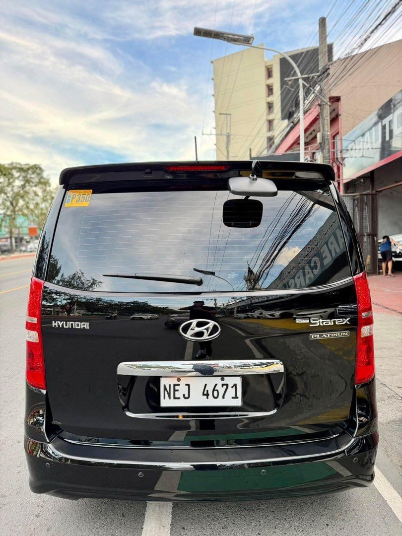 Hyundai Starex Platinum H-1 Auto (Category: Used Cars) located in Manila. Submitted by quality_cars (Listing ID 1407917328, Image 3). Description: 2019 Hyundai Starex Platinum H-1 Price: 1.295m ✅ FINANCING IN HOUSE & BANK ✅ TRADE IN ‼️ FULL OPTIONS - Platinum Edition ‼️ CASA MAINTAINED w/ records 2019 LTO Year Model 79tkm+ Mileage Reclining Captain Seats TV/DVD LCD Screen NEW Tires / Upgraded Mags Diesel - Automatic Transmission Spacious Interior