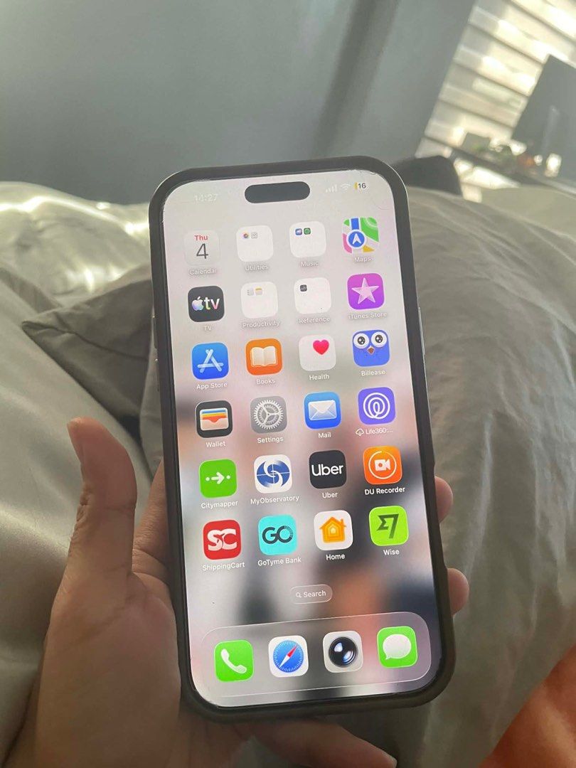 Iphone 16 pro max 512 Gb (Category: iPhone 16 Series) located in Santa Rosa. Submitted by jestine902 (Listing ID 1407814280, Image 2). Description: Iphone 16 Pro Max 512 GB Desert Titanium FOR SALE 90 % Battery healfh With Box Included Lady Owned Globe locked RFS. Upgrade .