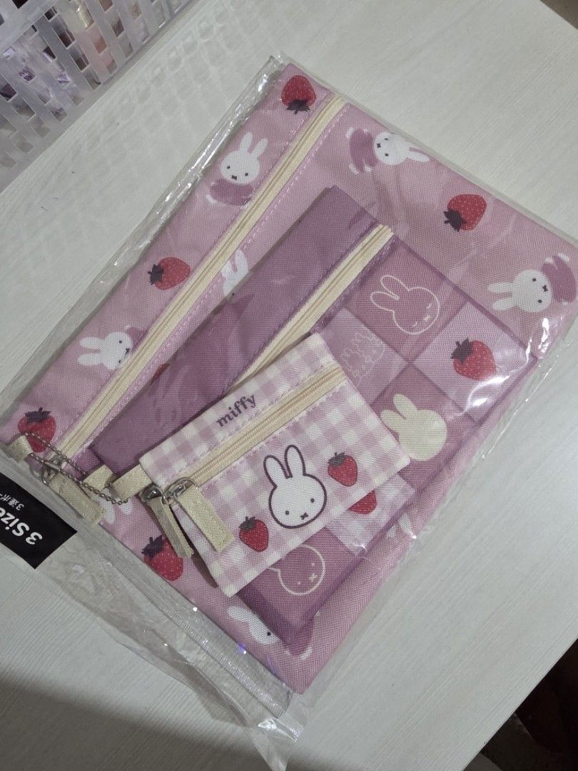 Miffy Strawberry 3 size Pouch (Category: Belt bags, Clutches and Pouches) located in Amadeo. Submitted by cminihaven (Listing ID 1407923580, Image 1). Description: Original from Miffy Store Japan Limited Edition.