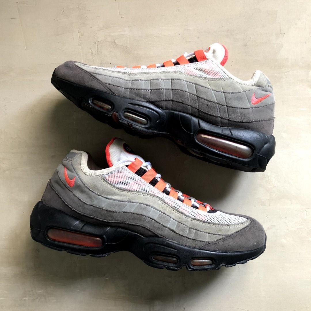 Nike Air Max 95 OG Solar Red Size US 9 (Category: Sneakers) located in Pasig City. Submitted by precycled_ (Listing ID 1407813079, Image 1). Description: Code : Nike Air Max 95 OG Solar Red Size US 9 Size : US 9 - 27cm Condition : 9/10 Price : 2,399.00 php + SF Issue : Signs of usage, drags, and see the last photo . . . ‼️BUY AT YOUR OWN RISK ❗Payment First Basis 📌Be 100% SURE before submitting the form 📌1 DAY Reservation ONLY! ❌No Pick-up / No