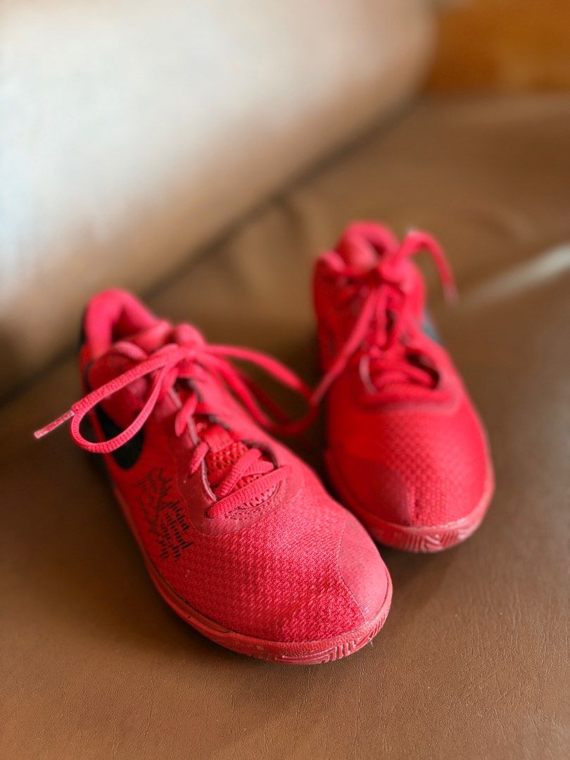Nike Kyrie Flytrap 3 Red Sneakers (Category: Sneakers) located in Pili. Submitted by readysetthrift (Listing ID 1407913077, Image 1). Description: - Nike Kyrie Flytrap 3 - Red mesh upper with black accents - Red laces and sole - Size: US 3Y.