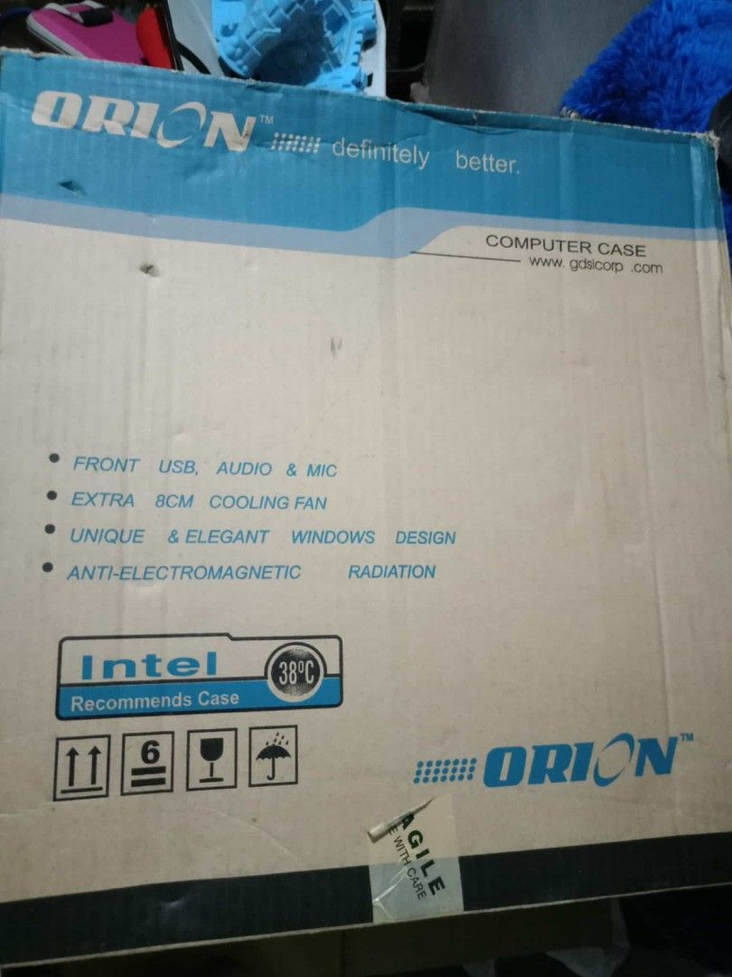 Orion Computer Case (Category: Desktops) located in Quezon City. Submitted by silentcrystal.de356b (Listing ID 1407797995, Image 2). Description: - Orion computer case - Front USB, audio, and mic ports - Includes 8cm cooling fan - Unique Windows design - Anti-electromagnetic radiation - Intel case recommended.