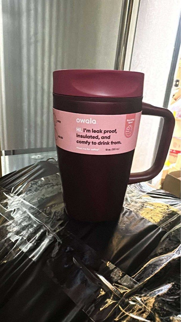 OWALA 12oz SMOOTHSIP SLIDER BLACK CHERRY WITH HANDLE (Category: Water Bottles & Tumblers) located in Quezon City. Submitted by cai_wong (Listing ID 1407842354, Image 1). Description: .