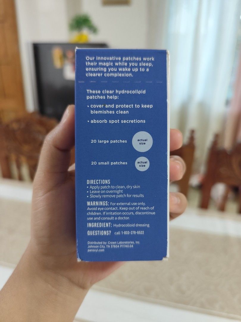 PanOxyl Overnight Spot Patches 40pcs (Category: Face Care) located in Tunga. Submitted by love_stuffs23 (Listing ID 1407777886, Image 2). Description: 💗 BRAND-NEW 💗 THIS WEEK LANG PO DUMATING 💗 BOUGHT ON 🍊 APP FOR 799 PESOS 💗 SEE PHOTOS PO FOR MORE QUIRES 💗 FREE SF FOR SURE AND SERIOUS BUYER 😊.