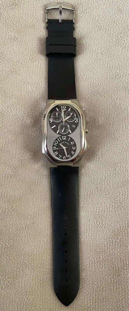 Philip Stein Men's Watch 3.G CRB-BAS (Category: Luxury Watches) located in Bacoor. Submitted by sgfrdluis_24 (Listing ID 1407809512, Image 2). Description: PRICE: 36k Natural Frequency Technology Sapphire Crystal face with Black strap, Excellent condition seldom used. No remarkable scratches. ** with extra leather strap ** Comes with the original box and aunthentication cards. Retail @ 79K Brand : Philip Stein Gender : Men Model : 3.G CRB-BAS Con