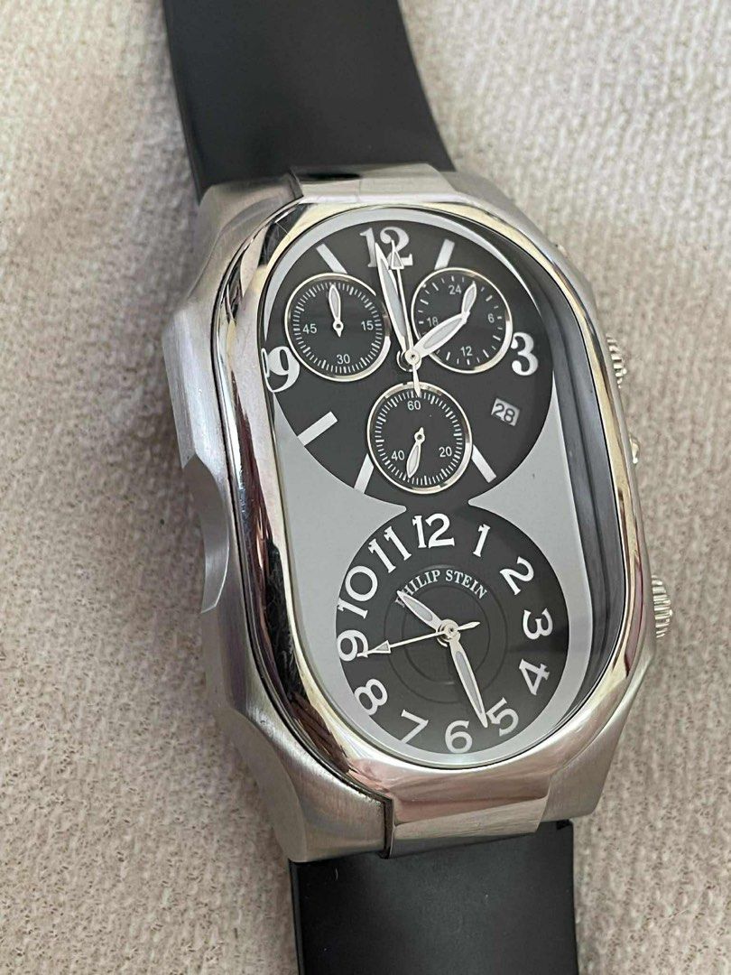 Philip Stein Men's Watch 3.G CRB-BAS (Category: Luxury Watches) located in Bacoor. Submitted by sgfrdluis_24 (Listing ID 1407809512, Image 1). Description: PRICE: 36k Natural Frequency Technology Sapphire Crystal face with Black strap, Excellent condition seldom used. No remarkable scratches. ** with extra leather strap ** Comes with the original box and aunthentication cards. Retail @ 79K Brand : Philip Stein Gender : Men Model : 3.G CRB-BAS Con