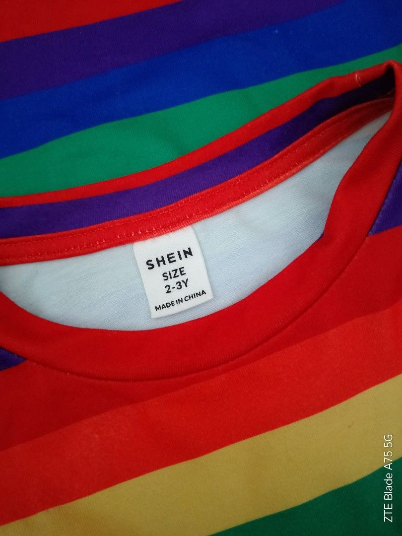 Rainbow Striped Longsleeve Top (Unisex) (Category: Babies & Kids Fashion) located in Binan City. Submitted by criscb (Listing ID 1407756951, Image 2). Description: ​📝 Product Description ​Item: Long Sleeve Crew Neck Top ​Design: Bright, horizontal rainbow stripes ​Brand: SHEIN ​Size: 2-3 Years (2-3Y) ​Condition: Brand new w/ pouch #rainbow #unisex #kidsootd #lomgsleeveforkids #sheinkids .