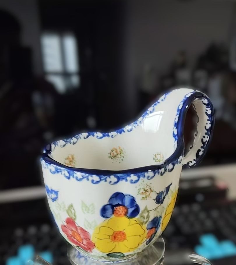 SAZAKI 550ml Handmade Loop Handle Bowl, Ceramic Soup Mug with Loop ...