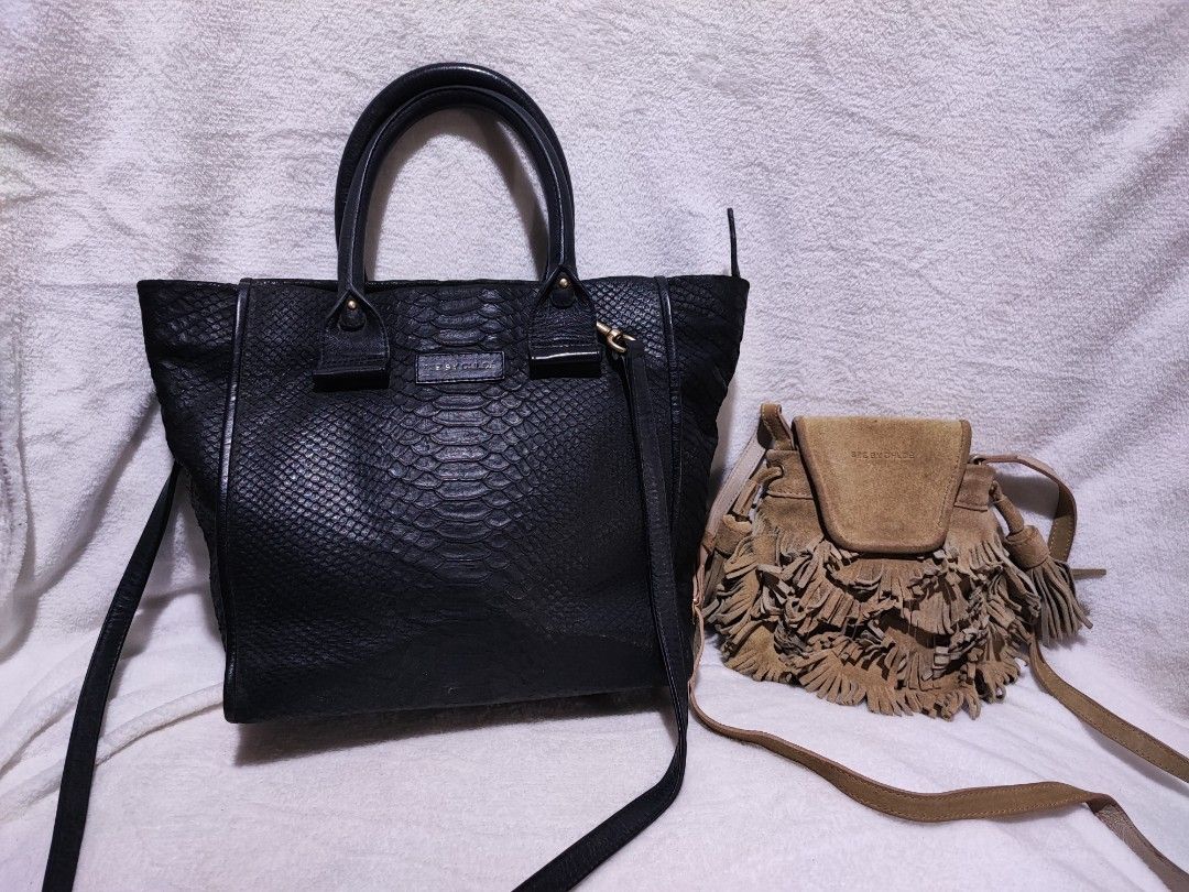 See by chloe bundle (Category: Luxury Bags & Wallets) located in Baguio. Submitted by ozara.06 (Listing ID 1407932786, Image 1). Description: See by chloe bundle Both original 2 way- medium size Suede - small size, di kasya phone, kasya bifold wallet 2300.