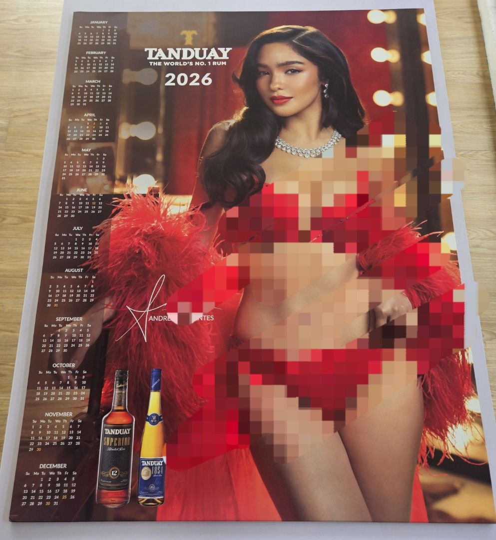 Tanduay 2026 Calendar (Category: Fan Merchandise) located in Muntinlupa City. Submitted by erikaelejido (Listing ID 1407876394, Image 2). Description: Set of 6 official poses wall calendars.