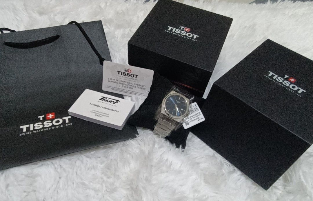 Tissot PRX Blue Dial (Category: Luxury Watches) located in Manila. Submitted by vincenzo_008 (Listing ID 1407882021, Image 3). Description: Tissot PRX 40mm *T137.410.11.041.00 *Diameter:40 mm *316L stainless steel case *Swiss Quartz movement (ETA F06.115 caliber) *Scratch-resistant sapphire crystal *Quick release bracelet .