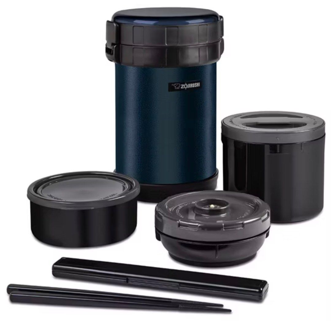 Zojirushi SL-XE20 Black lunch jar (Category: Food Organization & Storage) located in Manila. Submitted by anxiousbaker (Listing ID 1407851891, Image 2). Description: - brand new with box - bought for ₱3125 from Zojirushi store - vacuum insulated stainless steel construction - keeps food hot or cold for up to 12 hours - special inner coating on the main body protect against odor, corrosion, and discoloration - chopstick and case included - 3 BPA-f