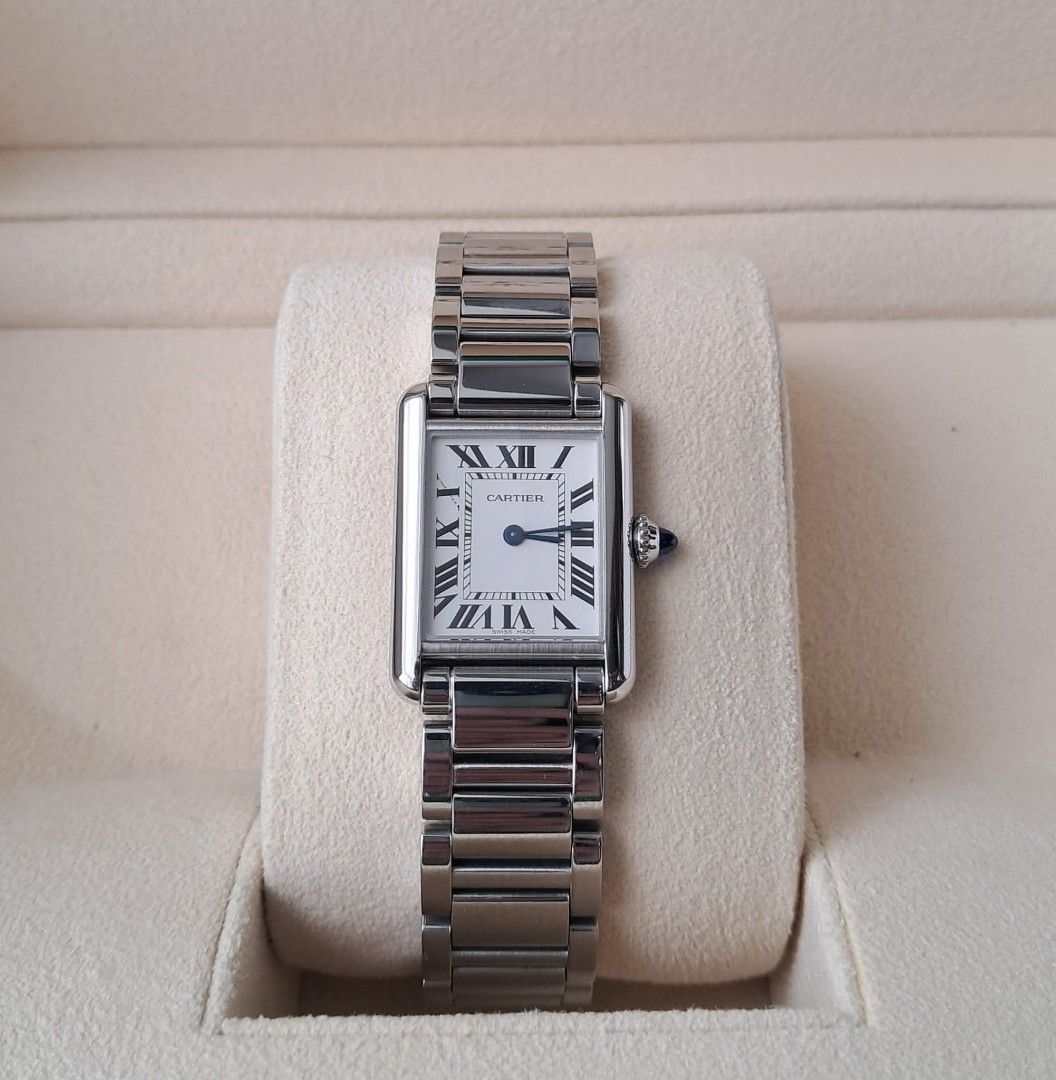 2023 Cartier Tank S (Category: Luxury Watches) located in Mandaluyong City. Submitted by 88nac (Listing ID 1408032212, Image 1). Description: Cartier Tank S MUST 210k Cartier Wsta0042 Foreign AD 2022 Warranty until 2030 9.8/10 condition PM for inquiries.
