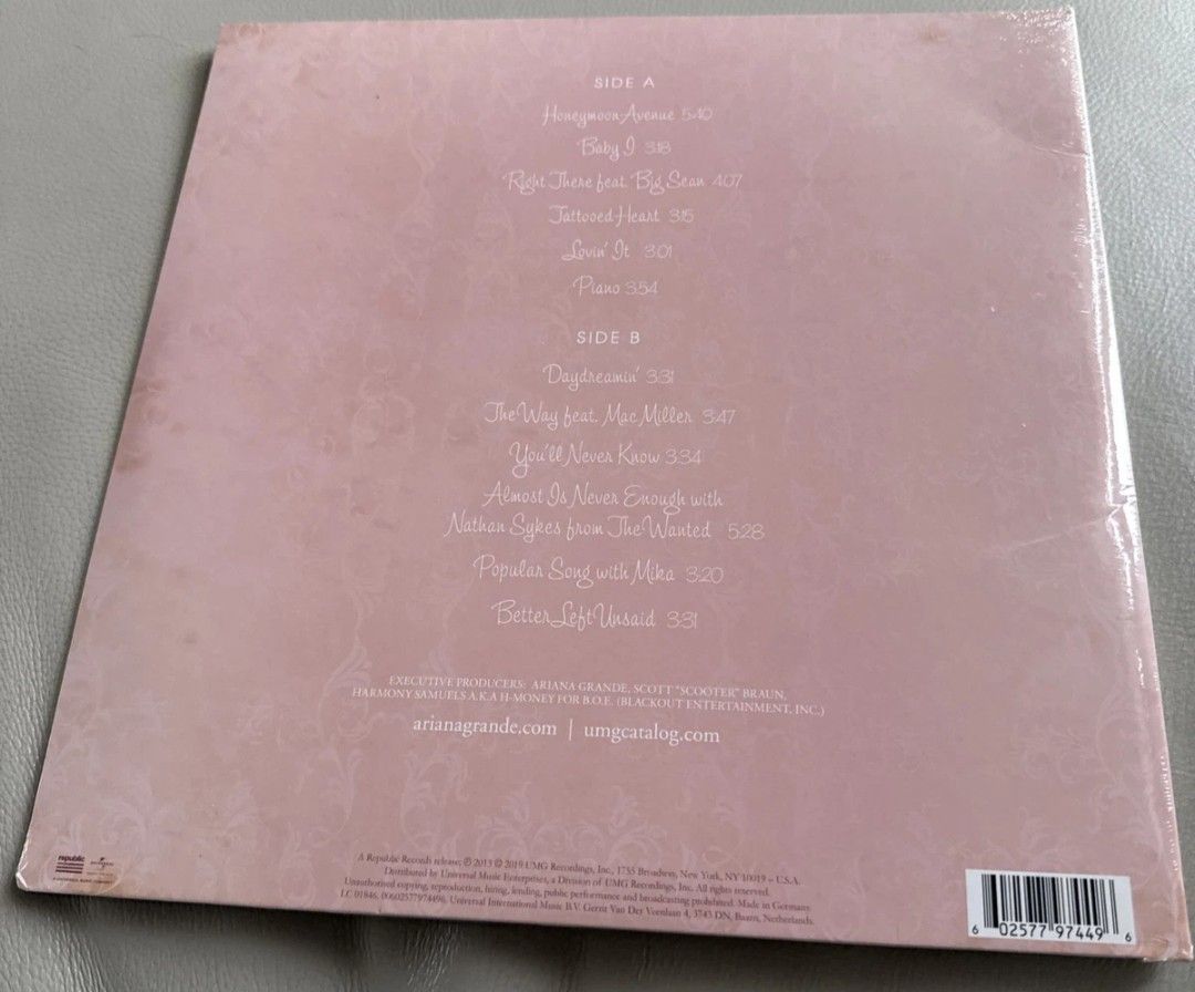 Ariana Grande - Yours Truly vinyl (Category: Vinyls) located in Manila. Submitted by ramonrobin.cruz (Listing ID 1408014345, Image 2). Description: Ariana Grande - Yours Truly = ₱3,750 Brand New sealed made in USA.