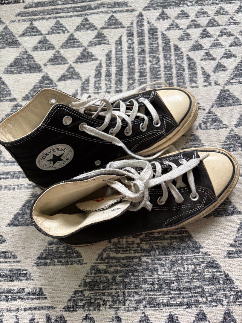 Converse Chuck Taylor All Star High Top (Category: Sneakers) located in Quezon City. Submitted by beeeeeeeeb (Listing ID 1408112775, Image 2). Description: Classic black Converse Chuck Taylor All Star high-top sneakers. Unisex US Men's 6/ US Women’s 8 24.5mm(25).