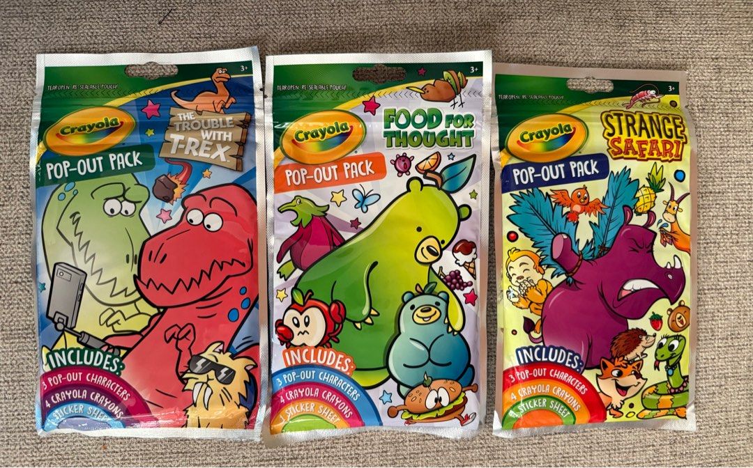 Crayola Pop-Out Pack - Assorted Designs (Category: Craft Supplies & Tools) located in Makati City. Submitted by larcie (Listing ID 1407996593, Image 1). Description: Pop out pack Great for travel activities for kids 70 each.