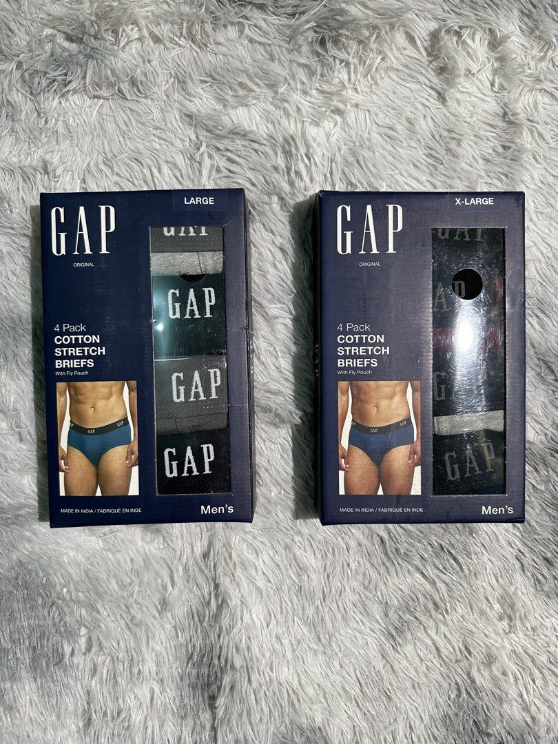 GAP COTTON STRETCH BRIEFS LARGE/XL (Category: Underwear) located in Legazpi City. Submitted by albay.hype.shop (Listing ID 1408017754, Image 2). Description: SALE! GAP COTTON STRETCH BRIEFS 550 EACH ONLY! 4PCS PER PACK SIZE: LARGE 35-37 WAIST XL 38-41 WAIST.